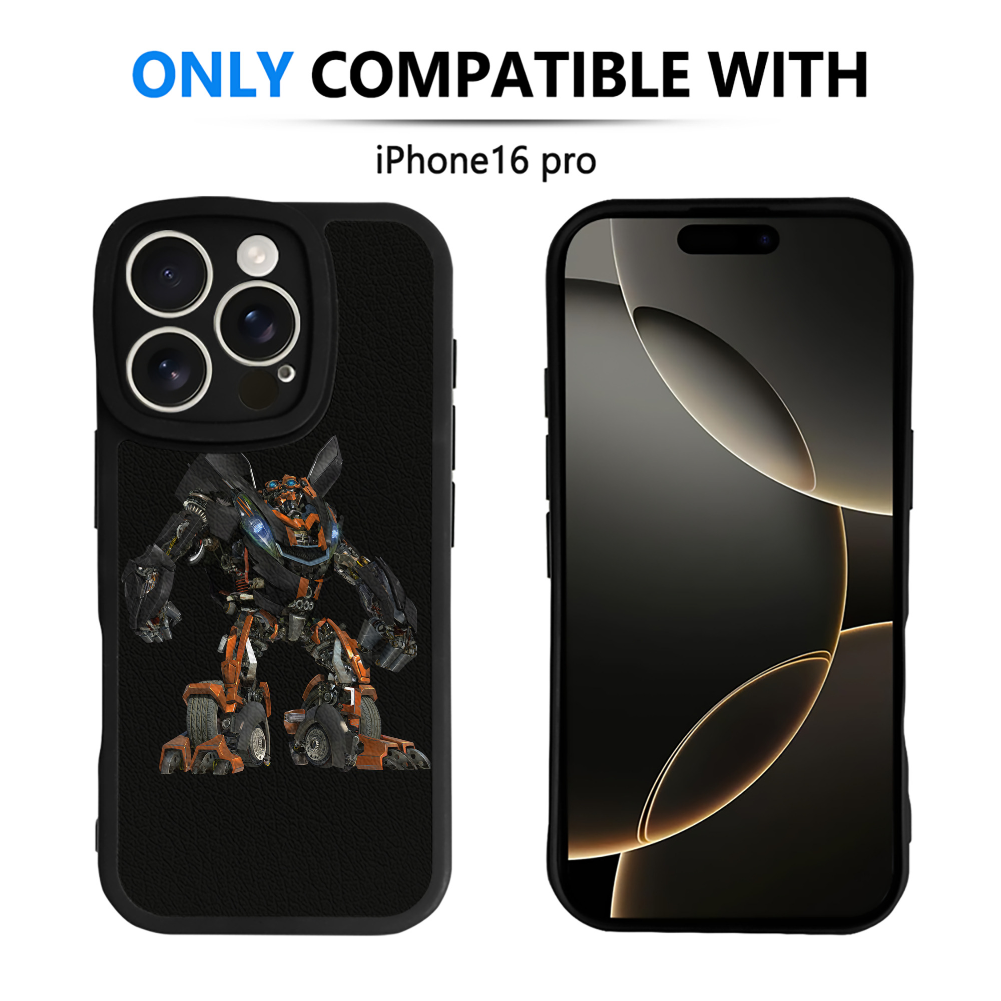 （画像用） Transformers トランスフォーマー 【iPhone 16シリーズ対応】シリコンスマホケース（レザー調） 材質：シリコン